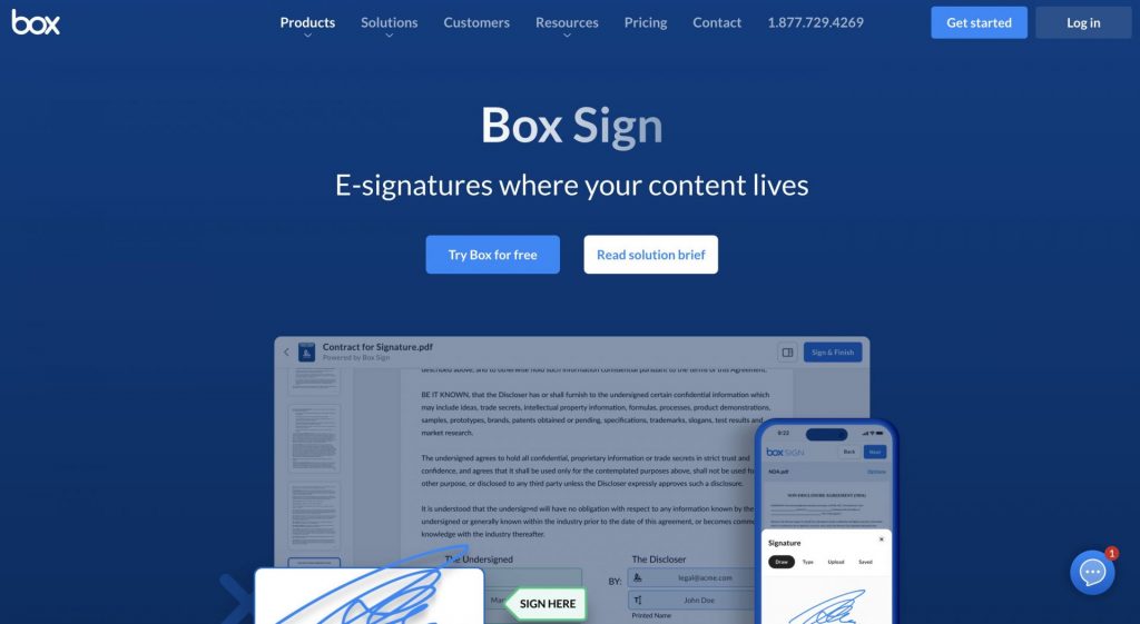 Box Sign - best free eSignature with generous storage