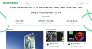 Kickstarter crowdfunding site