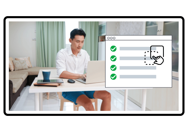 man creating an online form using a client portal software