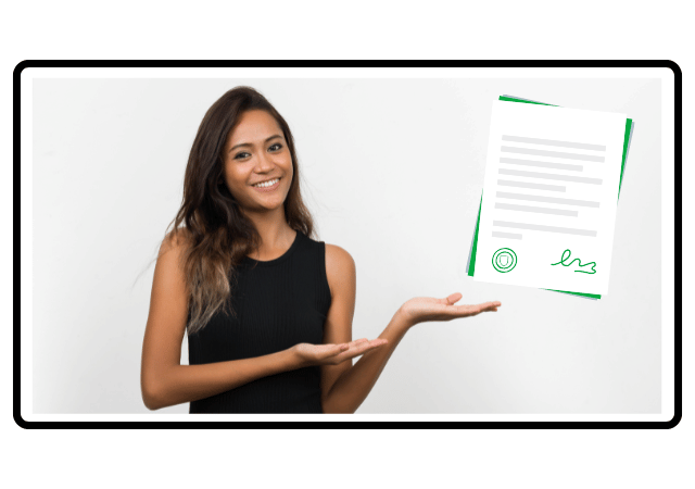 woman collecting esignature using client onboarding software